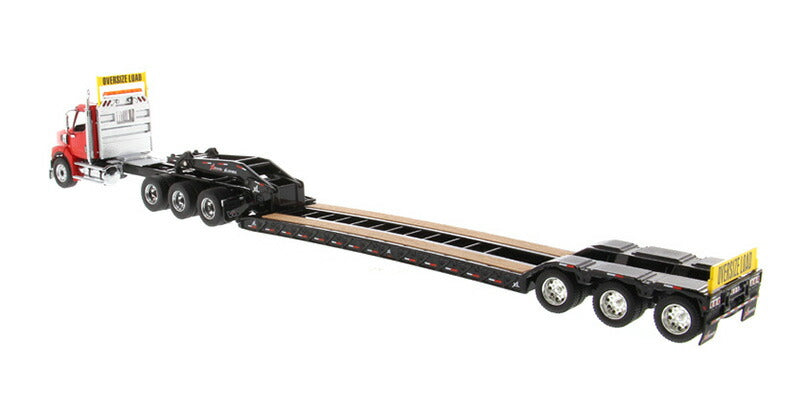 ギャラリービューアに画像をロードする, Western Star 49X SB 3軸トラクター (レッド) &amp; XL 120 HDG ドロップデッキトレーラー 掘削機   / Diecast Masters 1/50 建設機械模型 工事車両
