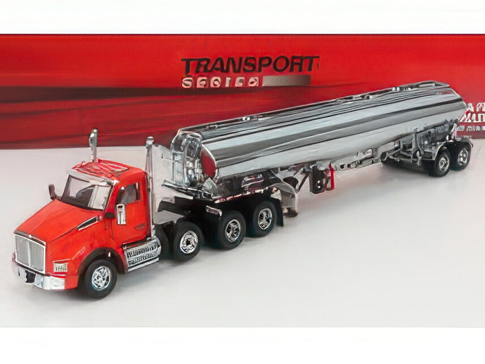 KENWORTH   T880 TRUCK WITH FD9300/DT C4 TANKER PETROLEUM 1990   RED CHROME トラック / Diecast Masters 1/50 建設機械模型 工事車両