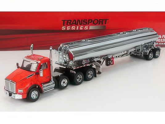 KENWORTH   T880 TRUCK WITH FD9300/DT C4 TANKER PETROLEUM 1990   RED CHROME トラック / Diecast Masters 1/50 建設機械模型 工事車両