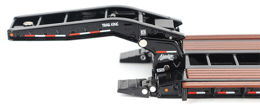 Trail King TK120 油圧着脱式グースネック ローボーイトレーラー (ブラック/アウトリガー仕様) トレーラー   / Diecast Masters 1/50 建設機械模型 工事車両
