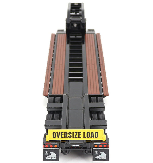 Trail King TK120 油圧着脱式グースネック ローボーイトレーラー (ブラック/アウトリガー仕様) トレーラー   / Diecast Masters 1/50 建設機械模型 工事車両