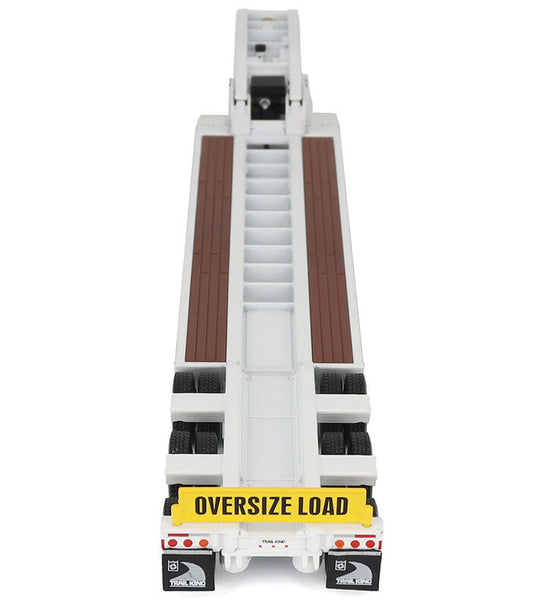 Trail King TK120 油圧式 デタッチャブル グースネック ローボーイ トレーラー ホワイト レギュラーバージョン / Diecast Masters 1/50 建設機械模型 工事車両