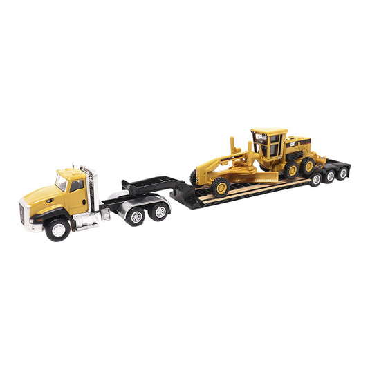 Caterpillarキャタピラー CT660 Day Cab Tractorトラクター with Lowboy Trai / Diecast Masters 1/87 模型