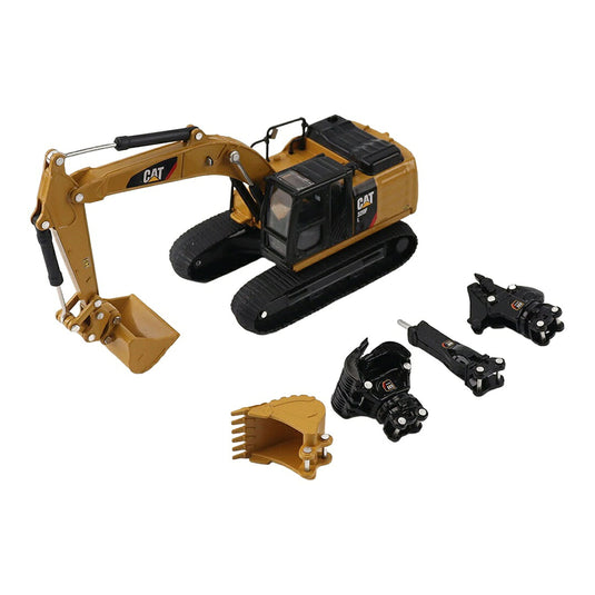 Caterpillarキャタピラー 320 Excavator油圧ショベル with Interchangable Atta / Diecast Masters 1/64 模型