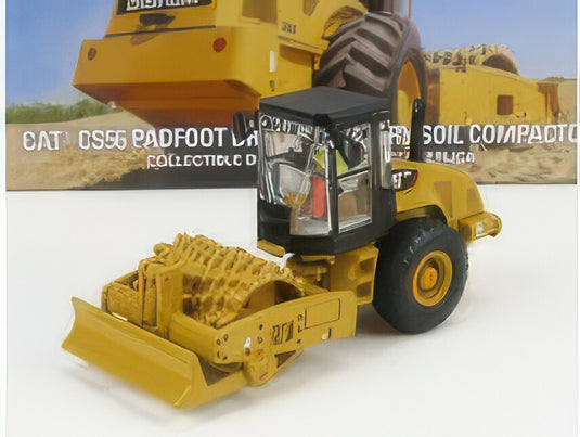 CATERPILLAR   CATCS56 RULLO VIBRANTE MONOTAMBURO   SCHIACCIASASSI   STONE CRUSHER ROLL   PADFOOT DRUM VIBRATORY SOIL COMPACTOR   YELLOW BLACK / Diecast Masters 1/87 建設機械模型 工事車両
