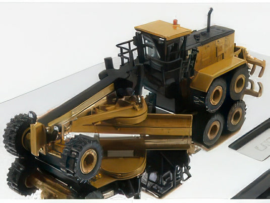 CATERPILLAR   CAT24M RUSPA LIVELLATRICE GOMMATA    SCRAPER TRACTOR MOTOR GRADER   YELLOW BLACK / Diecast Masters 1/125 建設機械模型 工事車両