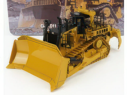 CATERPILLAR   CATD11 DOZER RUSPA CINGOLATA   SCRAPER TYPE TRACTOR   YELLOW BLACK ブルドーザ / Diecast Masters 1/50 建設機械模型 工事車両