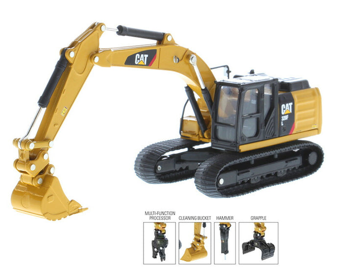 Caterpillar 320F L 油圧ショベル (作業機5種付き) 掘削機   / Diecast Masters 1/64 建設機械模型 工事車両