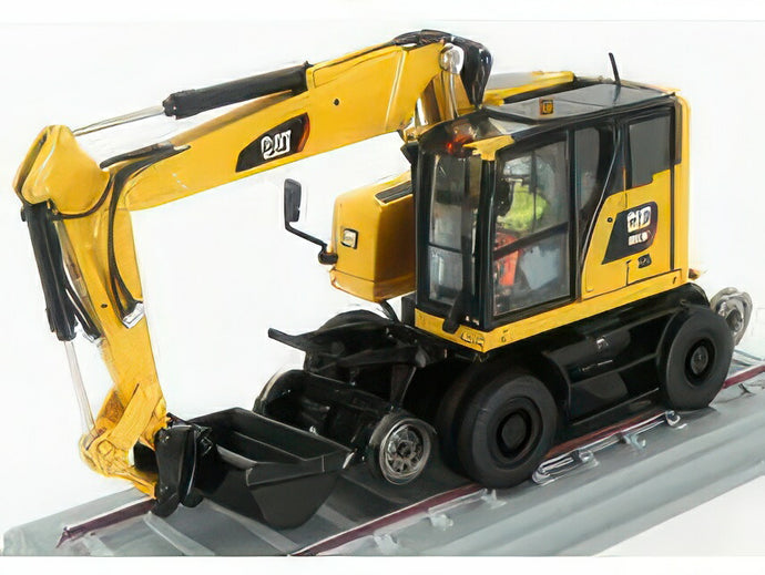 CATERPILLAR   CATM323F ESCAVATORE GOMMATO SU ROTAIE FERROVIARIE   TRACTOR HYDRAULIC EXCAVATOR SCRAPER   YELLOW BLACK ショベル / Diecast Masters 1/50 建設機械模型 工事車両