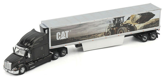 Peterbilt 579 Ultra Loft Tractorトラクター Black Caterpillarキャタピラー Trailer / Diecast Masters 1/50 トラック商用車