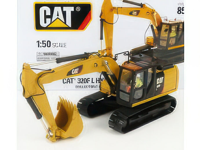 CATERPILLAR   CAT320F L ESCAVATORE CINGOLATO   TRACTOR HYDRAULIC EXCAVATOR   YELLOW BLACK ショベル / Diecast Masters 1/50 建設機械模型 工事車両
