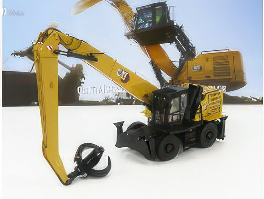 CATERPILLAR   CATMH3040 GOMMATO   TRACTOR WHEEL MATERIAL HANDLER   YELLOW BLACK / Diecast Masters 1/50 建設機械模型 工事車両