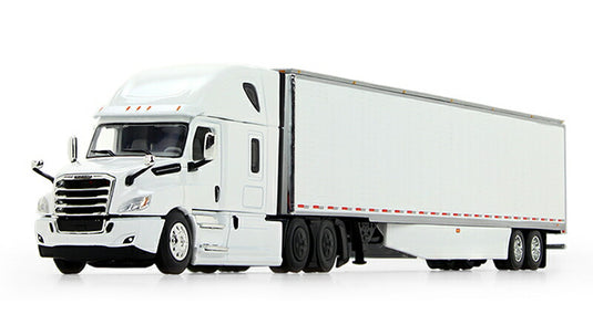 Freightliner 2018 Cascadia High-Roof Sleeper & 53ft Utility Trailer  ホワイト  トレーラー / DCP 1/64 建設機械模型 工事車両