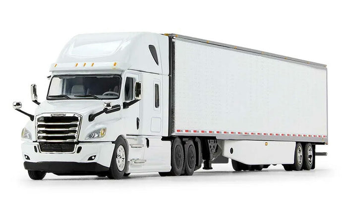 Freightliner 2018 Cascadia & 53ft Utility Trailer with Carrier Reefer  ホワイト  トレーラー / DCP 1/64 建設機械模型 工事車両