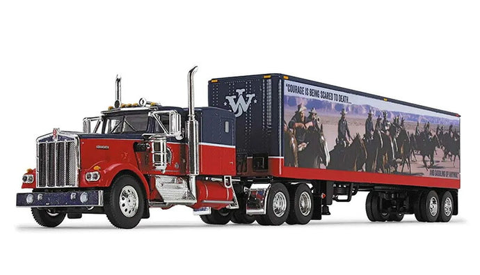 John Wayne: Courage - Kenworth W900A & 40ft Vintage Trailer トレーラー / DCP 1/64 建設機械模型 工事車両