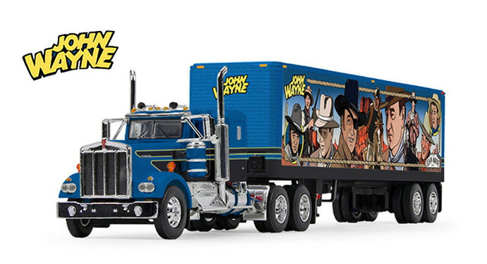 John Wayne: Comic Edition - Kenworth W900A & 40ft Vintage Trailer トレーラー / DCP 1/64 建設機械模型 工事車両