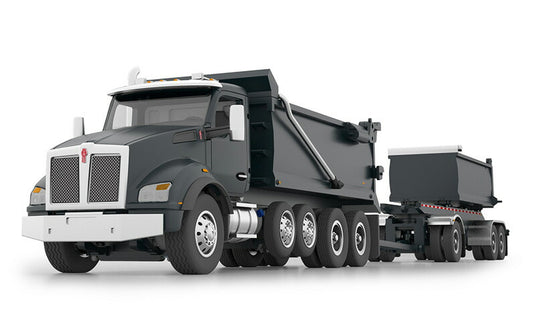 Kenworth T880 Rogue Dump Truck & Rogue Transfer Dump Trailer  ブラック  ダンプ / DCP 1/64 建設機械模型 工事車両