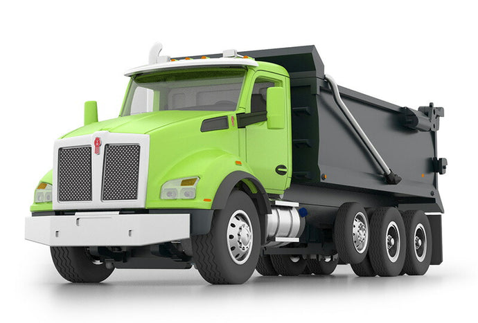 Kenworth T880 Rogue Dump Truck  ライムグリーン/ブラック  ダンプ / DCP 1/64 建設機械模型 工事車両