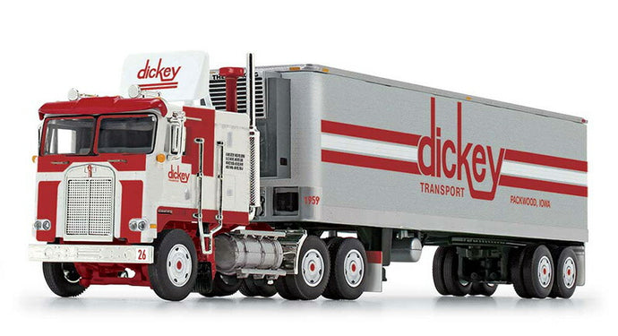 Dickey Transport - Kenworth K100 & 40ft Vintage Trailer with Reefer トレーラー / DCP 1/64 建設機械模型 工事車両
