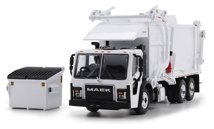 Mack LR Refuse Truck & McNeilus Meridian Front Loader  ホワイト  トラック / DCP 1/64 建設機械模型 工事車両