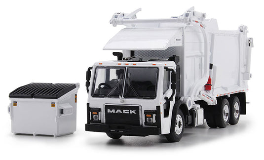Mack LR Refuse Truck & McNeilus Meridian Front Loader  ホワイト  トラック / DCP 1/64 建設機械模型 工事車両