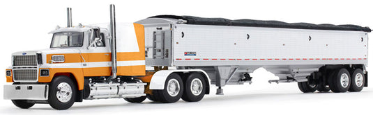 Ford LTL 9000 & Wilson Pacesetter Grain Trailer  オレンジ/ホワイト  トレーラー / DCP 1/64 建設機械模型 工事車両