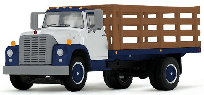 1970 International Loadstar ステークトラック ホワイト & ネイビーブルー / DCP 1/64