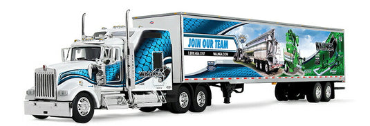 Kenworthケンワース W900L トレーラー Walinga トラック 働く車 模型 / DCP 1/64 ミニカー 模型