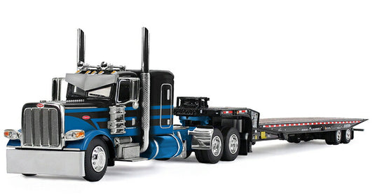 Peterbiltピータービルト Model 389 Blue Black Landoll 440B 50CA Trailerトレーラー / DCP 1/64 トラック商用車 模型
