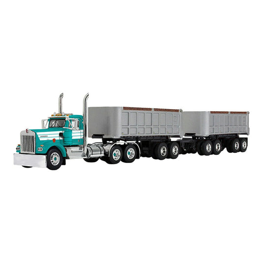 Kenworthケンワース W900A Day Cab with 22 Dual End Dump Trai / DCP 1/64 模型