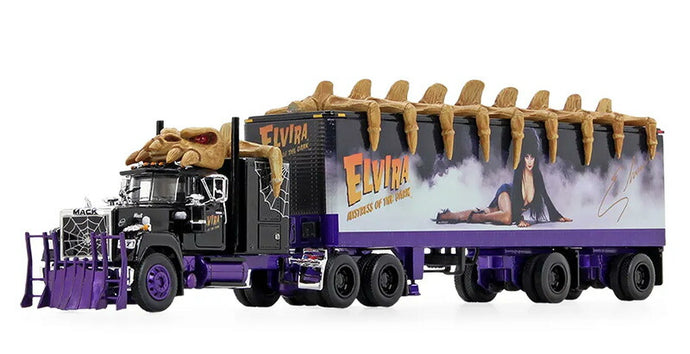 Elvira Mistress of the Dark - Mack Super-Liner & 40ft Vintage Trailer トレーラー / DCP 1/64 建設機械模型 工事車両