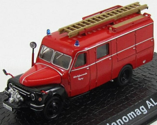 HANOMAGハノマグ LF8 AL 28 TRUCKトラック 1958 WERKSFEUERWEHR TOGING FIRE ENGINE消防車 レッド ブラック / EDICOLA 1/72 ミニカー
