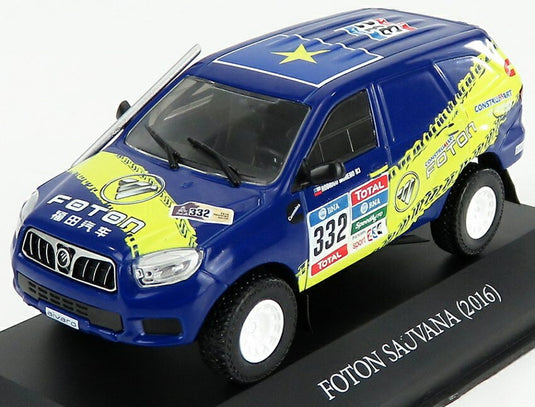 FOTONフォトン サヴァーナ N 332 ダカールラリー 2016 R.M.PAZZOLI ブルー イエロー COLECCION-DAKAR / EDICOLA 1/43 ミニカー
