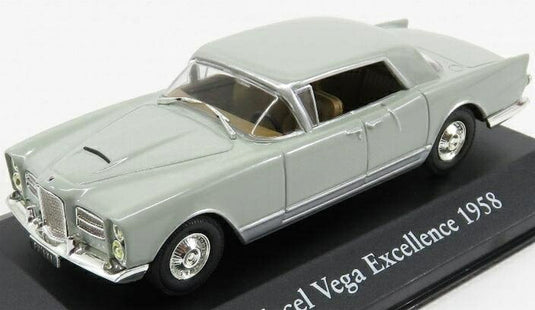 FACEL VEGAファセルヴェガ エクセレンス 1958 グレーメタリック DOMINIQUE CHAPATTE-MES-VOITURES-MYTHIQUES-COLLECTION / EDICOLA 1/43 ミニカー