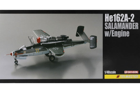 He 162A 2 Salamanderサラマンダー w/engine エンジン付 組み立てプラモキット模型 /Dragonドラゴン 1/48