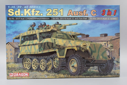 Sd.Kfz. 251 Ausf. C 3 in 1 251/1 sMG 251/7 251/10 組み立てプラモキット模型 戦車 /Dragon 1/35