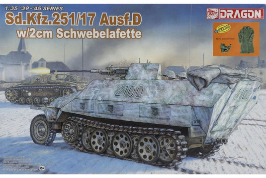 Sd.Kfz. 251/17 Ausf. D w/2cm Schwebelafette 2100 組み立てプラモキット模型 装甲車 /Dragon 1/35