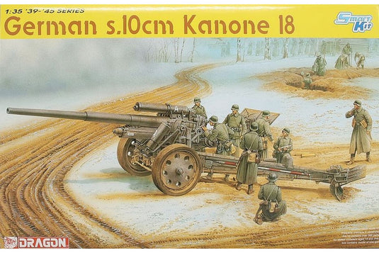 German s.10cm Kanone 18 組み立てプラモキット模型 ミリタリー /Dragon 1/35