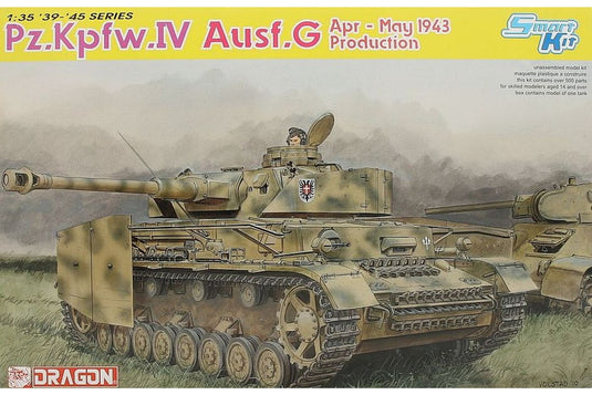 Pz.Kpfw.IV Ausf.G 4号戦車G型 Apr-May 1943 Production 組み立てプラモキット模型 戦車 /Dragon 1/35