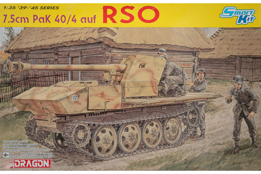 7.5cm Pak 40/4 auf RSO w/Winter Uniform Crew 組み立てプラモキット模型 戦車 /Dragon 1/35