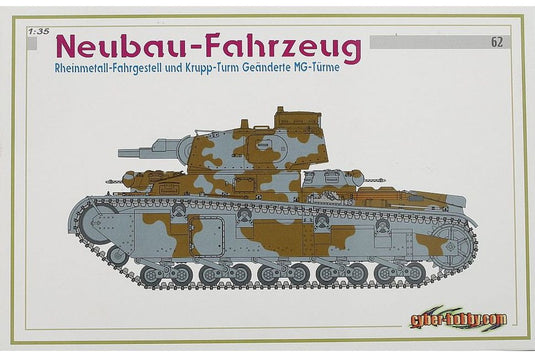 Neubau-Fahrzeug Rheinmetall-Fahrgestell und Krupp-Turm Geanderte MG-Turme 組み立てプラモキット模型 戦車 /Dragon 1/