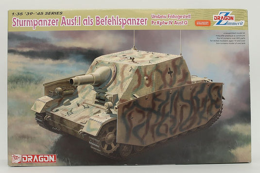 Sturmpanzer Ausf.I als Befehlspanzer Umbau Fahrgestell Pz.Kpfw.IV Ausf.G 組み立てプラモキット模型 戦車 /Dragon 1/3