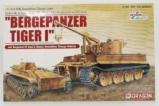 Bergepanzer Tiger I with Borgward IV Ausf.A Heavy Demolition Charge Vehicle 組み立てプラモキット模型 戦車 /Dragon