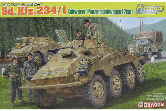 Sd.Kfz.234/1 schwerer Panzerspaehwagen 重装甲偵察車 2cm Premium Edition 組み立てプラモキット模型 戦車 /Dragon 1/35