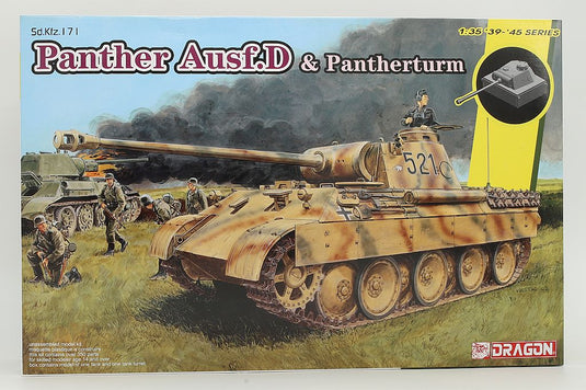 Sd.Kfz.171 Panther Ausf.D & Pantherturm パンターD型 組み立てプラモキット模型 戦車 /Dragon 1/35