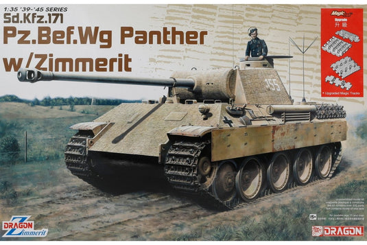 Sd.Kfz.171 Pz.Bef.Wg Panther w/Zimmerit 指揮戦車 組み立てプラモキット模型 戦車 /Dragon 1/35