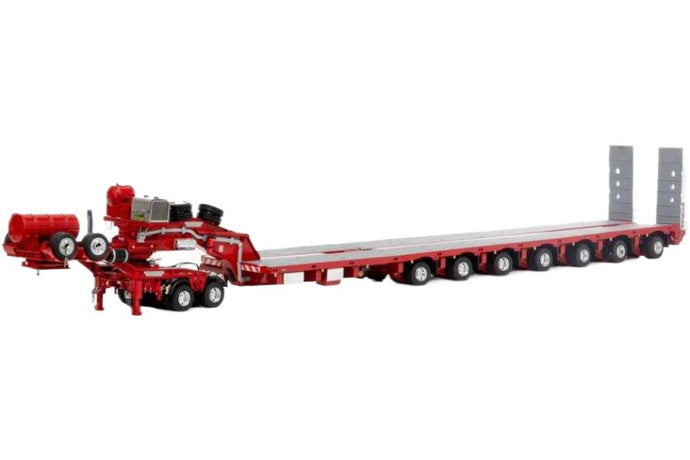 ドーリー 2x8 + 低床ローダー 7x8 rosso レッド トレーラー / Drake 1/50 建設機械模型 工事車両