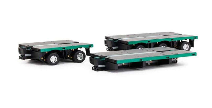 Metallic Green Steerable Deck 2x8 + Deck 3x8 + Clipトレーラー /DRAKE 1/50 建設機械模型
