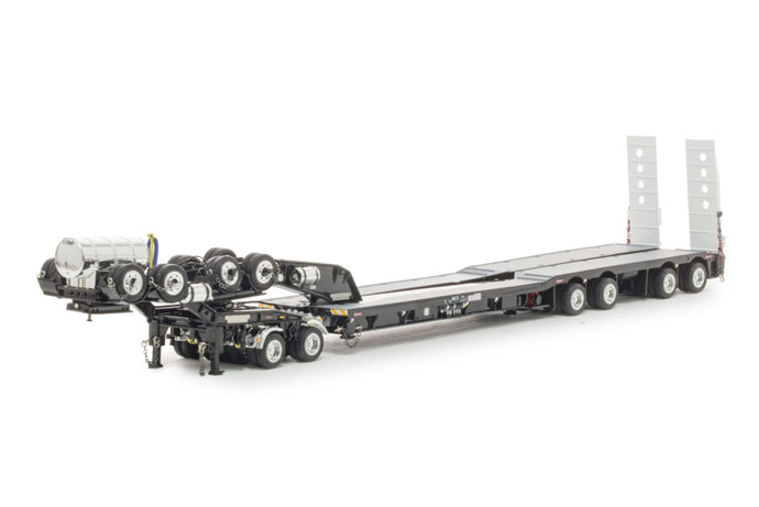 【予約】2026年発売予定 DRAKE 4x8 ドロップデッキ スイングウィングトレーラー 油圧ネック付き グロスブラック トレーラー / WSI 1/50 建設機械模型 工事車両