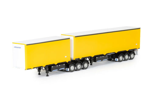 【予約】2026年発売予定 DRAKE B DOUBLE EZILER イエロー/ブラック トレーラー / DRAKE 1/50 建設機械模型 工事車両